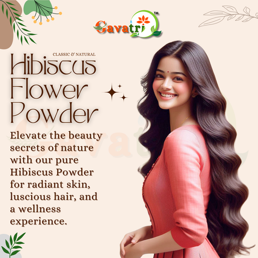 Gavatri Classic And Natural Hibiscus Flower Powder For Face, Skin & Hair Care