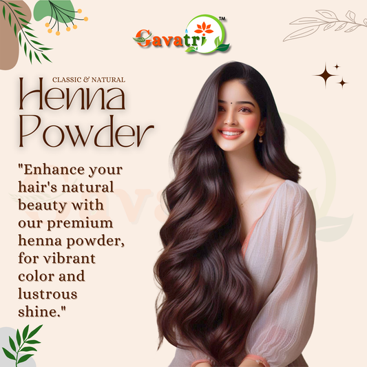 Gavatri Classic And Natural Henna Powder (Mehandi) for Hair Color, Hands & Feet Design